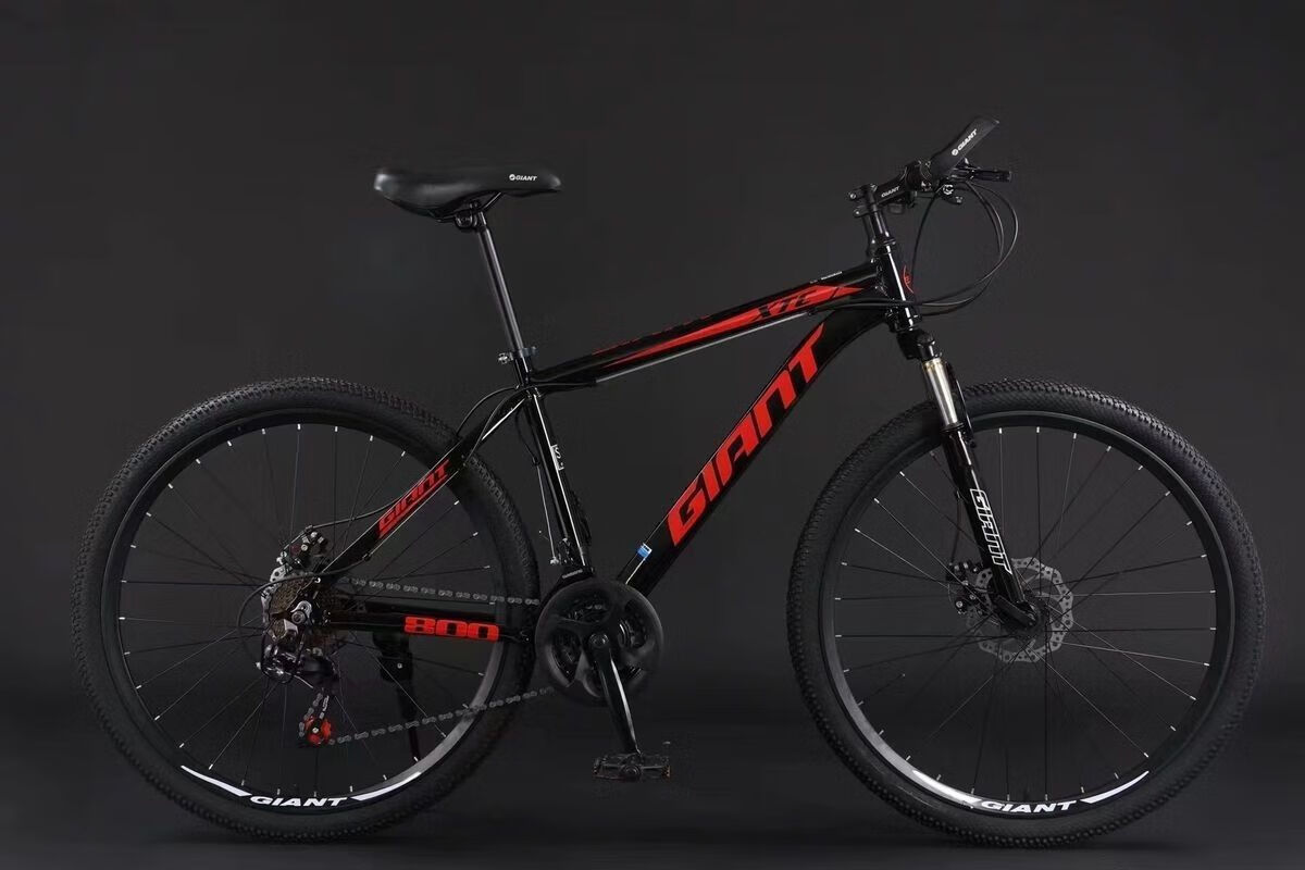 捷安特山地变速自行车男女学生双碟刹通勤单车 xtc800黑红色(送骑行