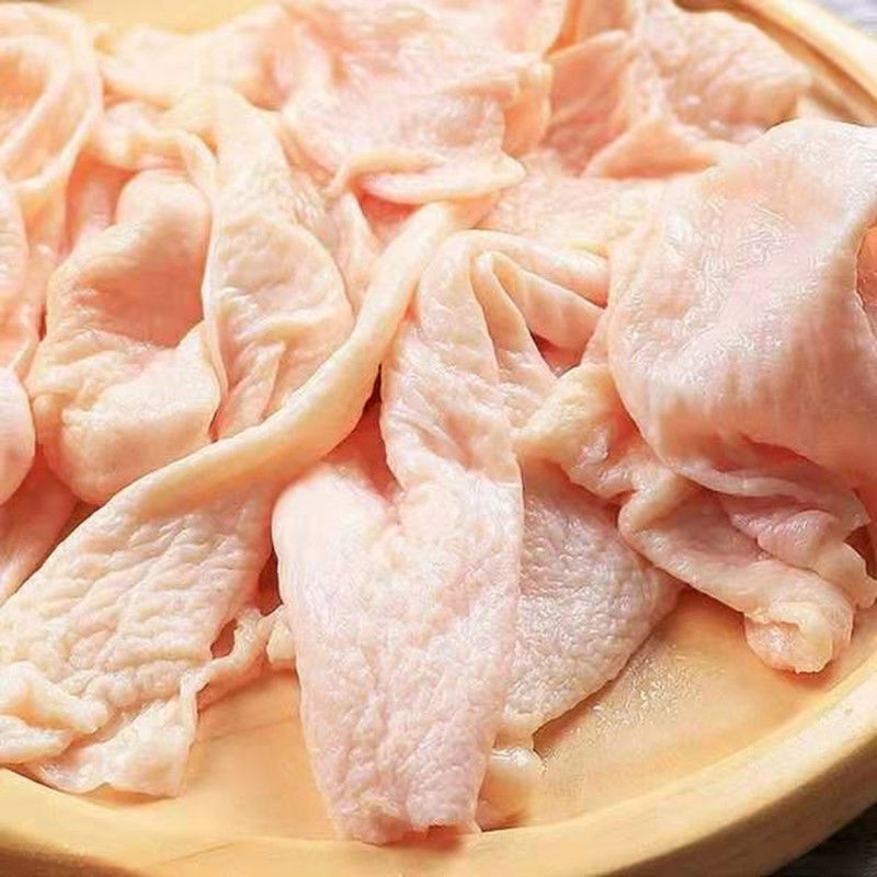 鸡新鲜皮鸡胸皮2斤4斤冷冻生鸡皮烧烤油炸串串均可4斤装鸡皮