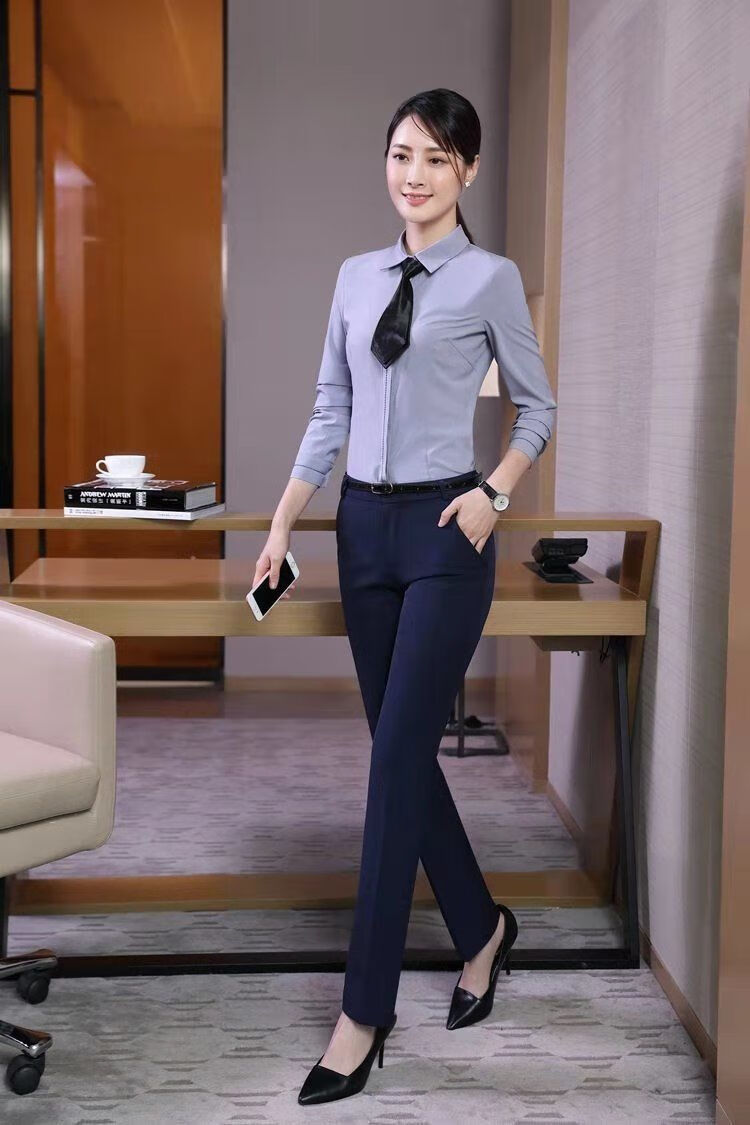 叽歪狗西装裤职业西裤女春秋长裤2021直筒/小脚显瘦黑色/藏青色工作