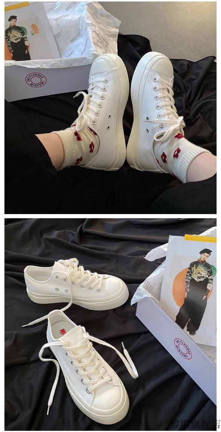 同款鞋子tnt时代少年团宋亚轩刘耀文同款大头鞋女可爱圆头四公帆布鞋