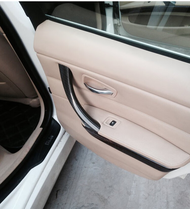 适用于宝马3系门把手宝马e90 e91车门内拉手替换件改装碳纤纹配件