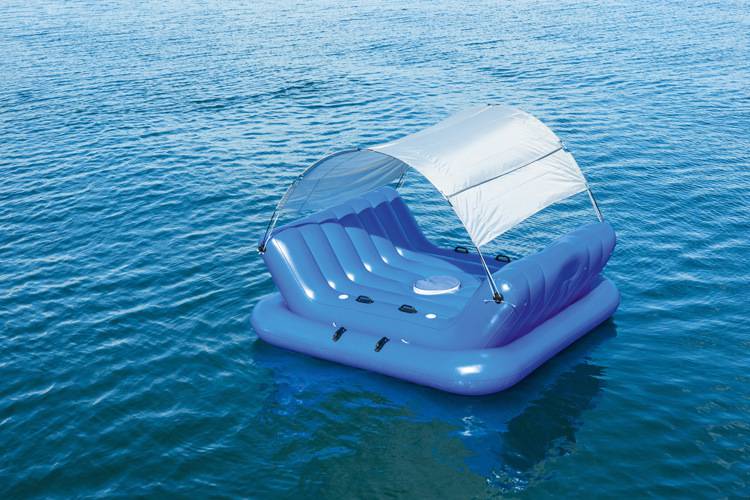 水上充气浮岛 水上浮台气垫多人浮床充气床游泳气垫床大号漂浮垫活动