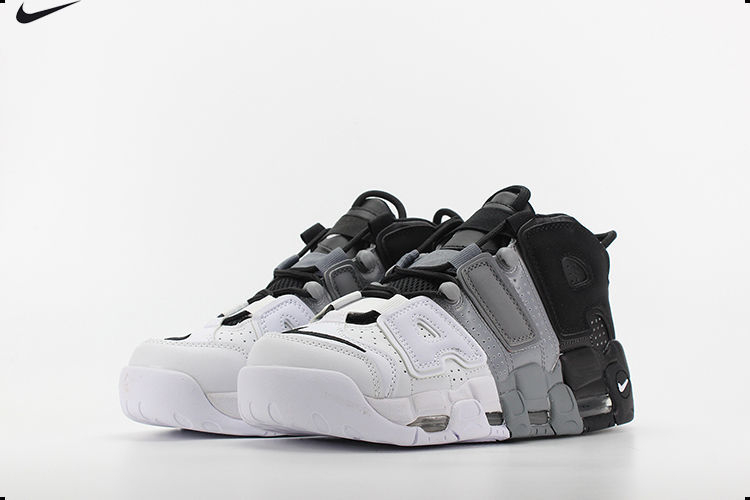 男鞋airmoreuptempo黑白灰皮蓬大air气垫休闲女鞋414962921948101白蓝