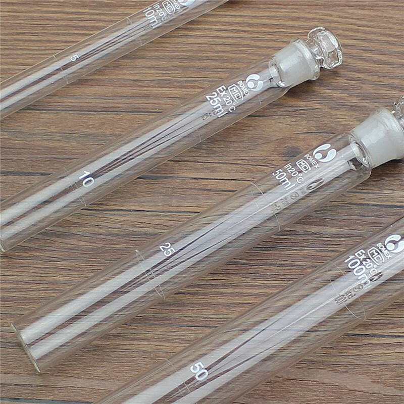 玻璃具塞比色管10ml25ml50ml100ml12支组纳氏比色管具塞磨口比色管