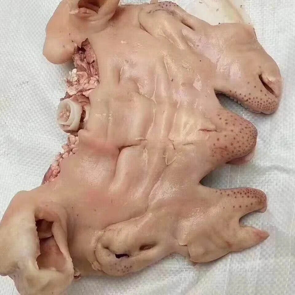 清真新鲜去骨羊头肉散养山羊羊脸肉半熟无骨原味整只羊头肉羊杂熟宏嘉