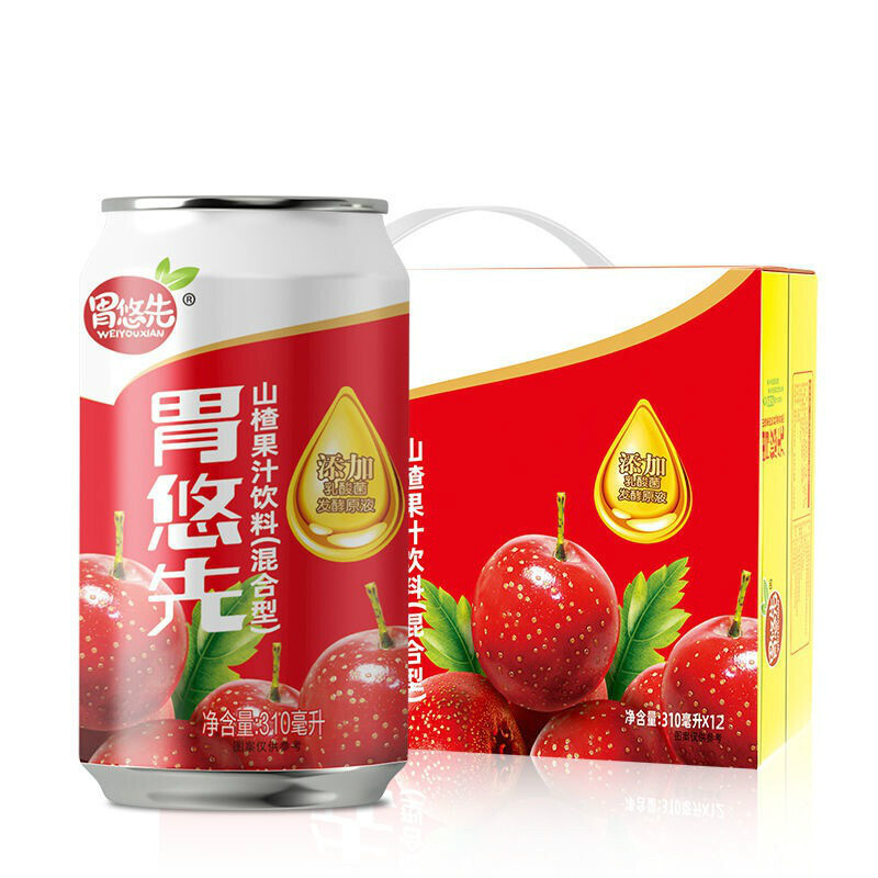 金保罗山楂汁新货金保罗山楂汁310ml6果汁果味饮料罐装310ml6罐简装