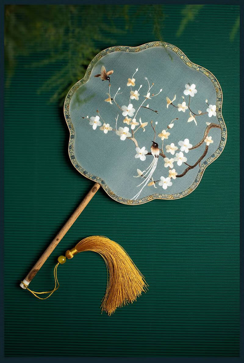 双面绣团扇扇子绣花手工苏绣团扇旗袍圆扇双面刺绣香妃竹复古风汉服