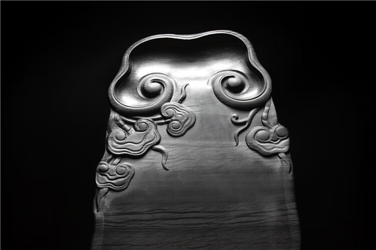 歙砚精品眉纹水波纹砚台 实用收藏文房送礼兼端砚送人商务创意【图片