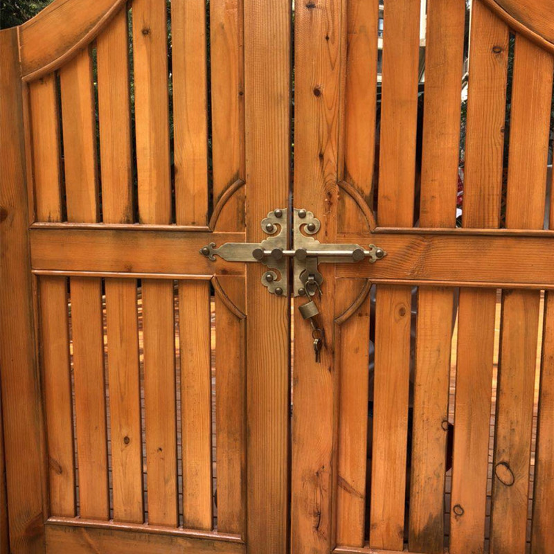 仿古纯铜加厚大门插销老式木门锁花园庭院中式别墅铜门闩门扣门栓