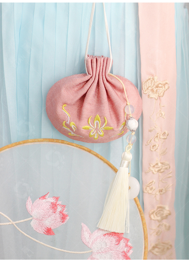 辉客映上莲花刺绣随身香囊空袋古风汉服荷包持久中药香味驱虫手工端午