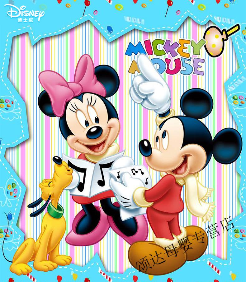 迪士尼disney米奇米妮情侣马克杯大杯口可爱卡通水杯咖啡杯带盖勺陶瓷