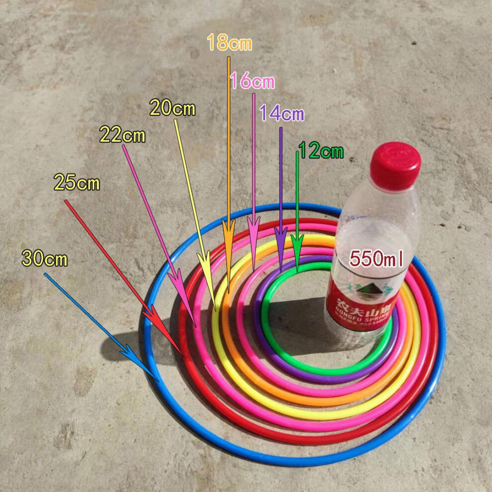 儿时六一年会套圈圈儿童游戏投掷摆地摊玩具 内径22cm-实心圈10个装