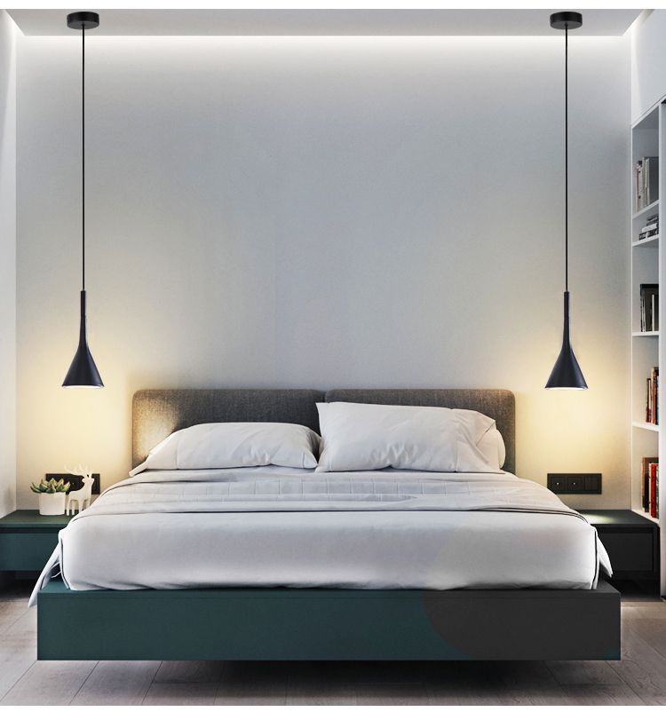 欧普侍树脂床头吊灯风卧室书房阅读灯三头铁艺餐厅吧台吊线灯佛山灯具