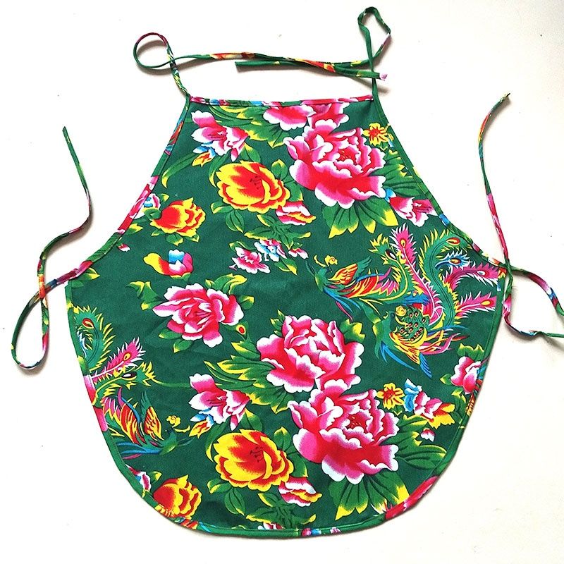 肚兜 士东北大花肚兜民族风演出服装男内衣家居服 红色 大号150-200斤