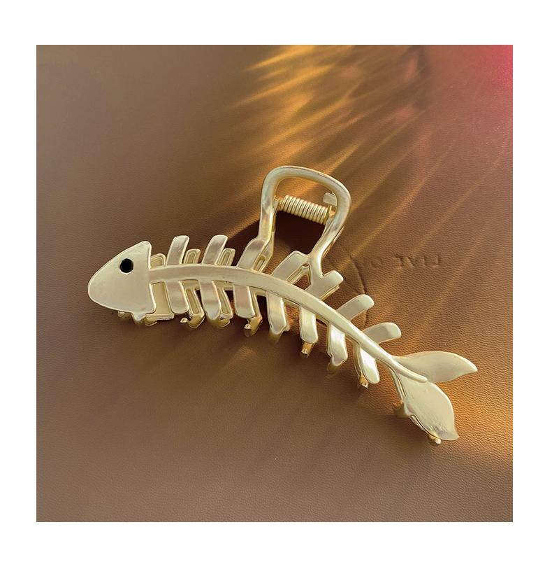 2021新款鱼骨发夹女夏后脑勺抓夹发量多大号发卡金属气质发抓鲨鱼夹子
