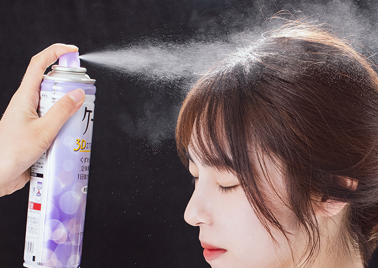 日本kao花王3d空气蓬松刘海定型喷雾cape铁刘海干胶发胶女男紫色