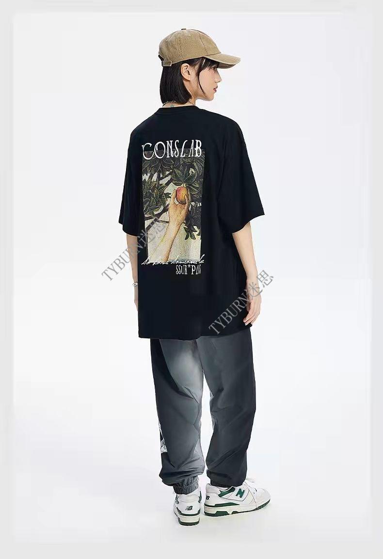 iconslab联名ssur plus伊甸园禁忌之果短袖t恤男女夏季宽松国潮款