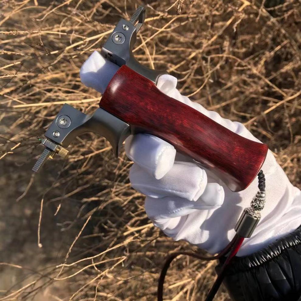 锁凤9代钛合金扁皮弹弓免绑快压夹片户外高精准度成人男九代 全钛锁