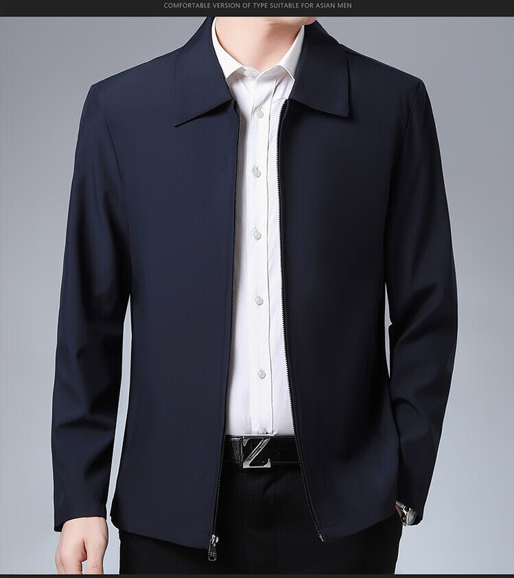 行政夹克啄木鸟 plover品牌领导干部夹克外套男翻领商务中青年春秋