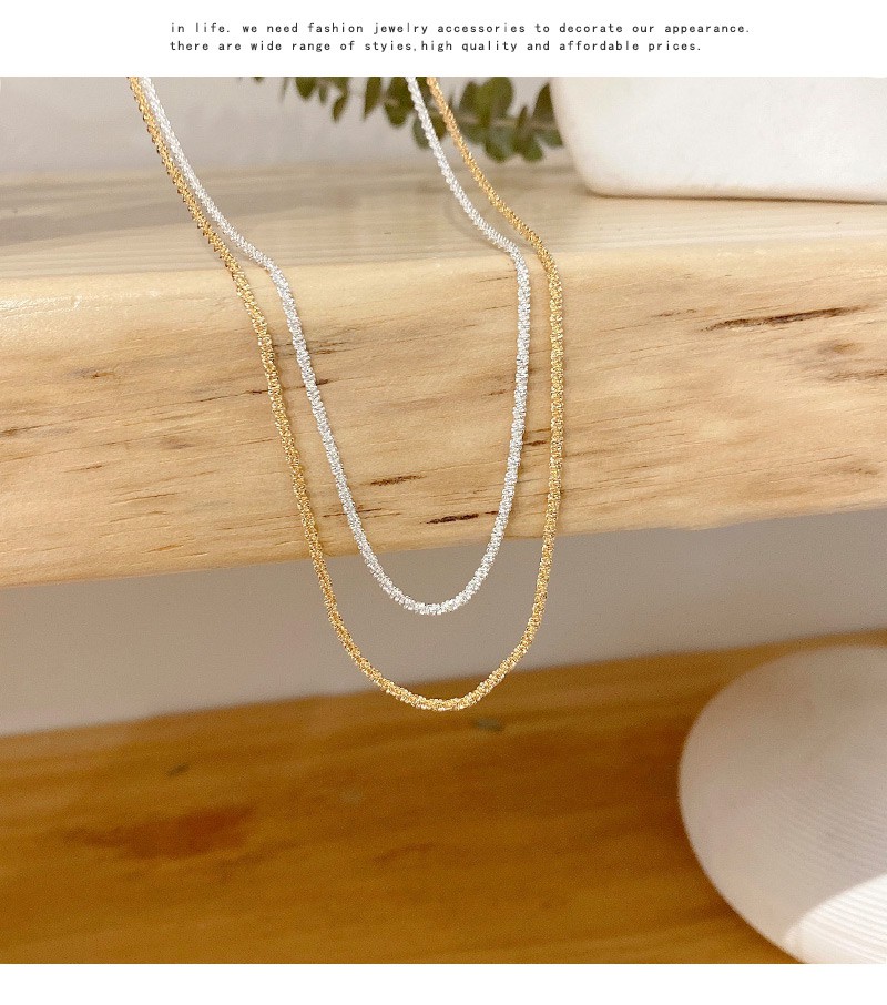 素聚波光粼粼项链女夏轻奢小众设计感2021年新款锁骨链简约气质颈链