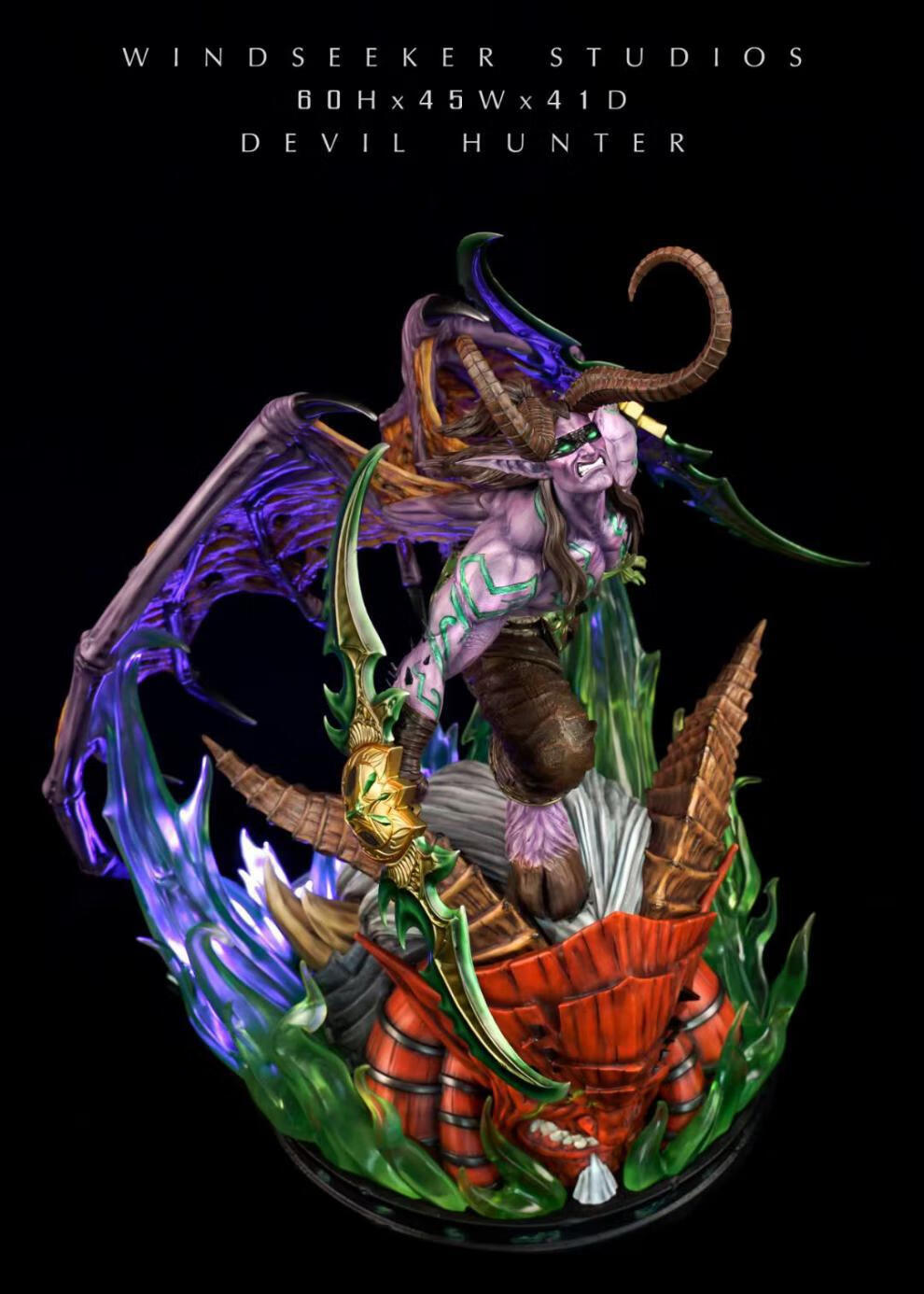 万代glgkwd蛋总魔兽世界伊利丹怒风gk雕像英雄系列送烈焰集单意向定金