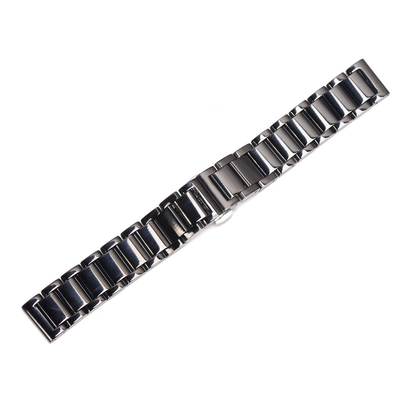 京品优选】适用原装西铁城卡西欧天王通用黑钢表带男士22 21 20mm表链