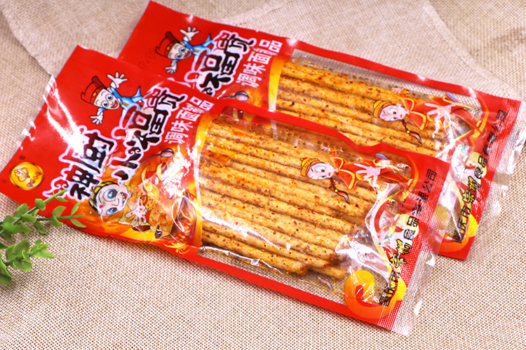 淼孨 神厨小福贵辣条重庆四川8090后回忆儿时小吃怀旧零食面筋 100袋