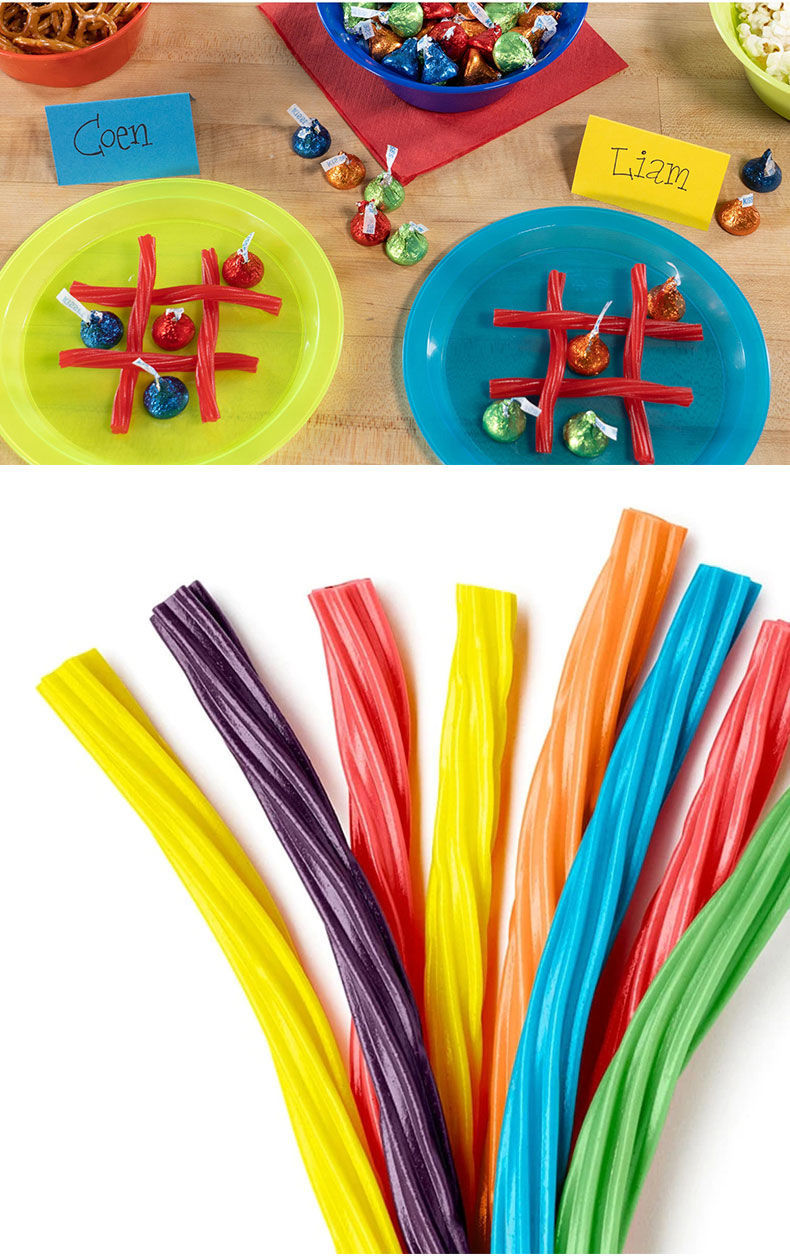 twizzlers twists美国多滋乐吸管彩虹空心草莓扭扭糖混合美剧 草莓味