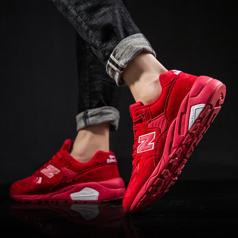 新百伦new balance580女鞋红色运动鞋男n字跑步鞋2022新款男鞋【商场