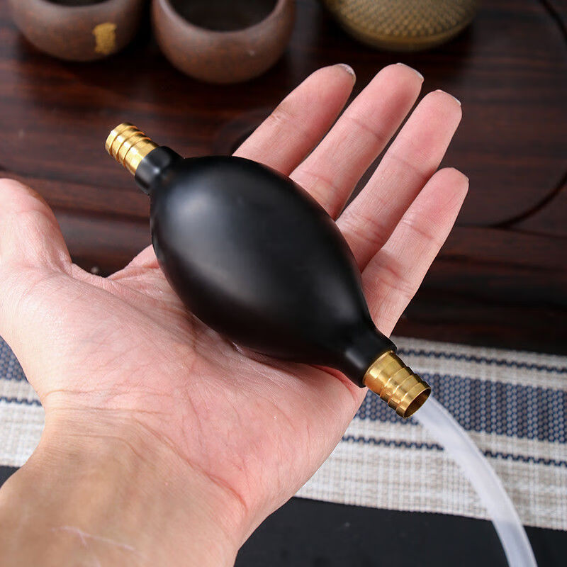 茶盘排水管带吸水球功夫茶具防冻硅胶茶台茶几出水电木茶盘排水管 铜