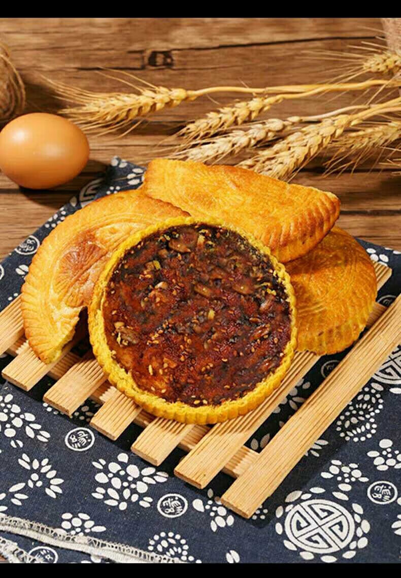 山西吕梁临县五仁月饼红糖空心月饼空壳胡麻油素老式手工传统 山西