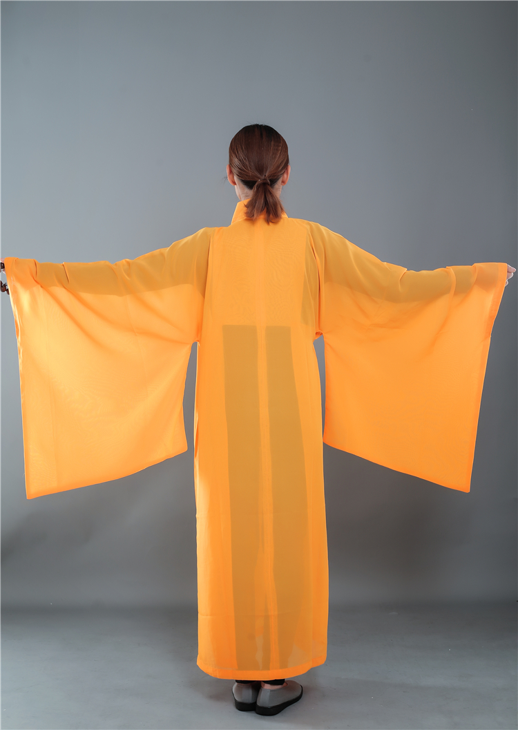 夏天居士海青女佛教衣服麻纱海青透明咖啡色海青黑色海青和尚衣服僧衣