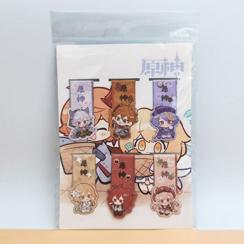 【京选原神周边书签】 原神异形磁性卡通游戏周边人物双面吸磁铁夹