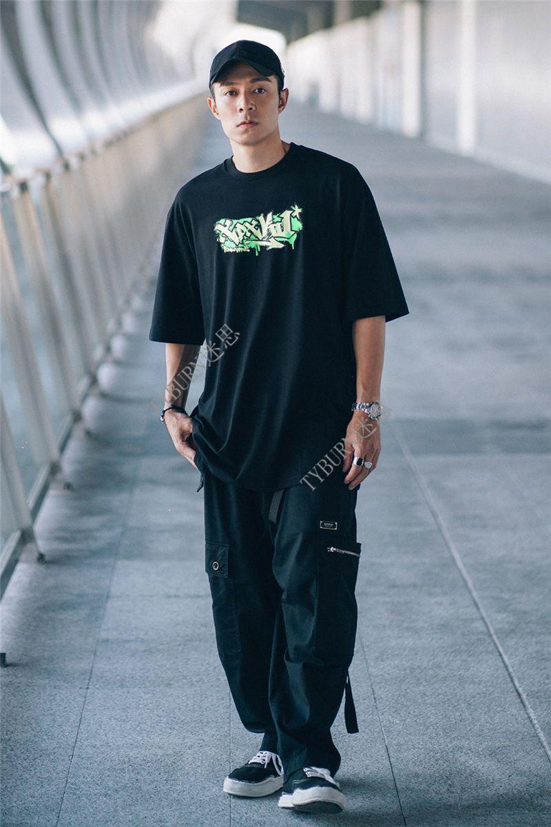 xpx 周柏豪 vivid graffiti xpxviii 涂鸦风格夜光短袖t恤 黑色 m