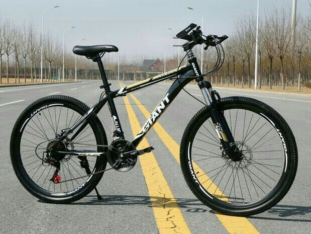 atx777山地自行车男女学生油刹铝架变速单车成人越野赛车 白蓝色-atx