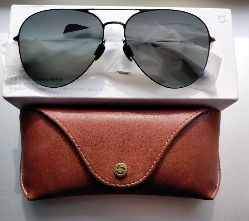 小米墨镜太阳镜飞行员太阳镜pro尼龙偏光眼镜夹片变色镜开车墨镜 自