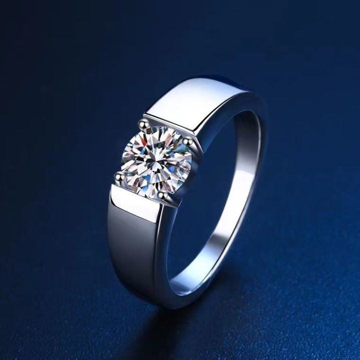 dr钻戒一生定制莫桑石男戒男士钻戒个性霸气男潮情人礼物 i款男戒(1