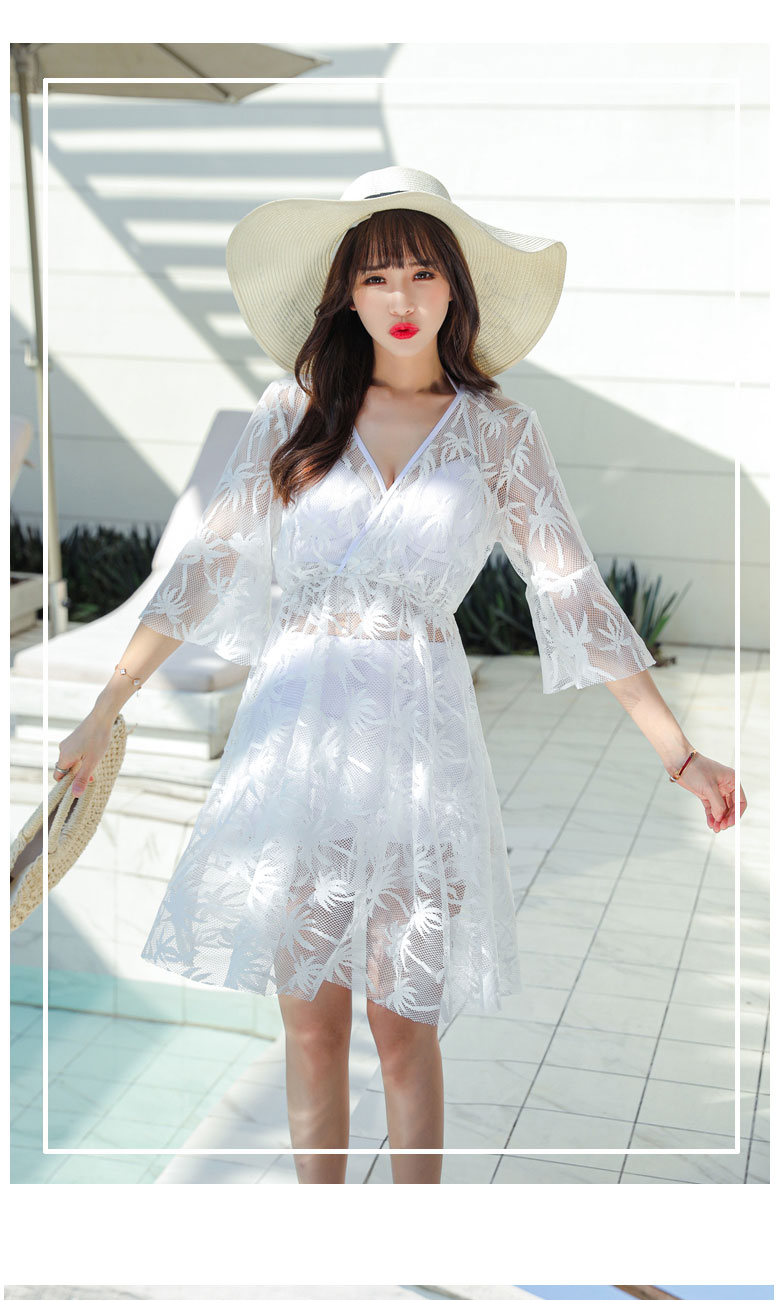 女生泳衣少女女孩大码泳衣性感显瘦三件套成人泳衣女2021新款韩国性感