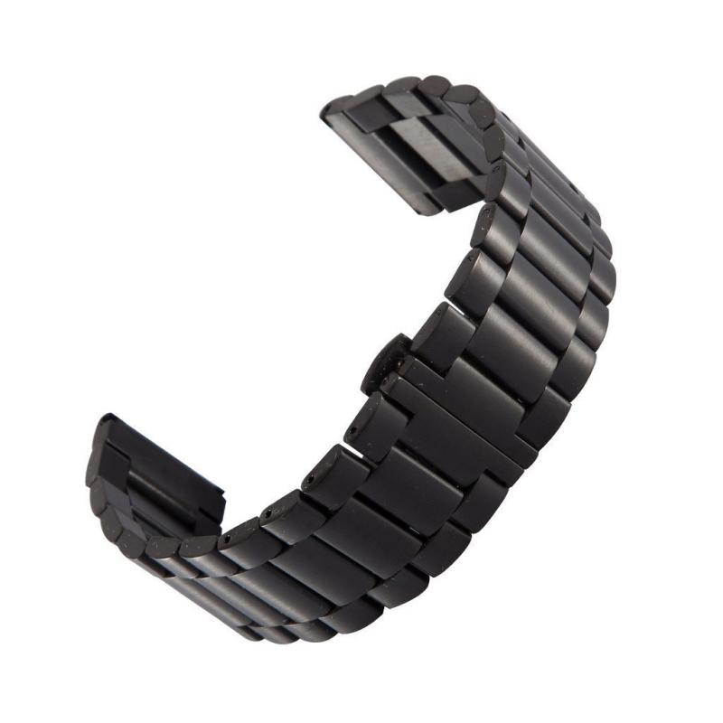 适用于garmin佳明forerunner 645/245m手表不锈钢三珠蝴蝶扣表带钢带