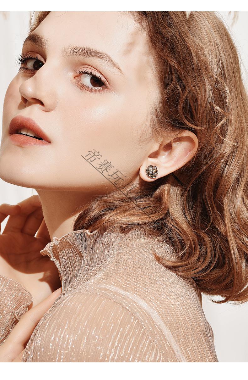 感吸铁磁石耳钉耳贴无耳洞耳夹男女磁吸式耳环无洞磁铁耳饰悦珏古仕龙