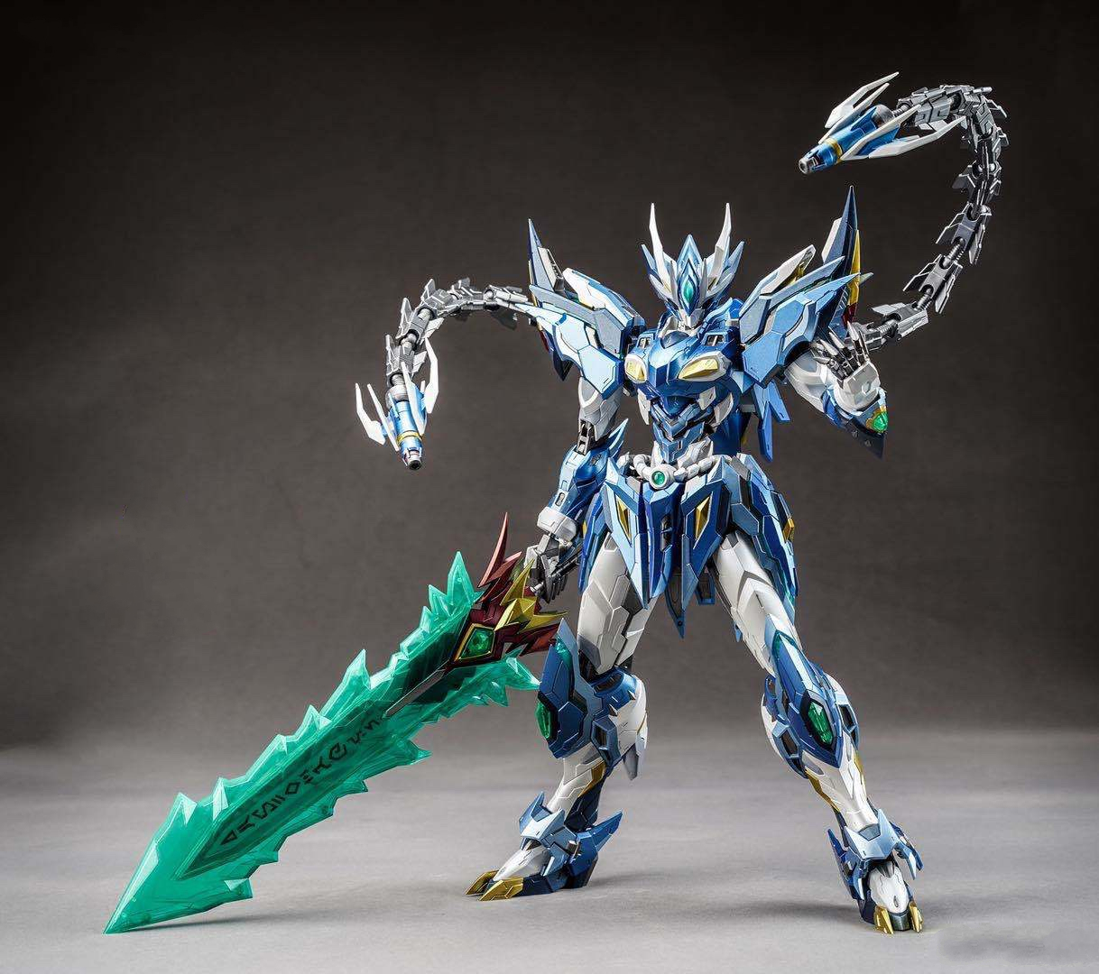 摩动核敖丙合金成品mnq03蓝龙超可动骨架可发光手办潮流桌面模型 熬丙