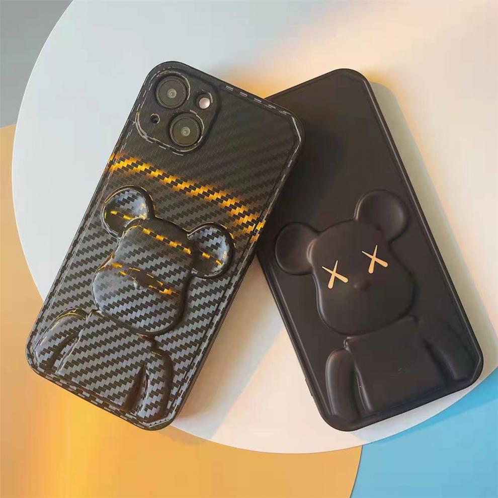 泉途士潮牌立体暴力熊苹果13手机壳iphone12软壳xrxsmax全包8p防摔