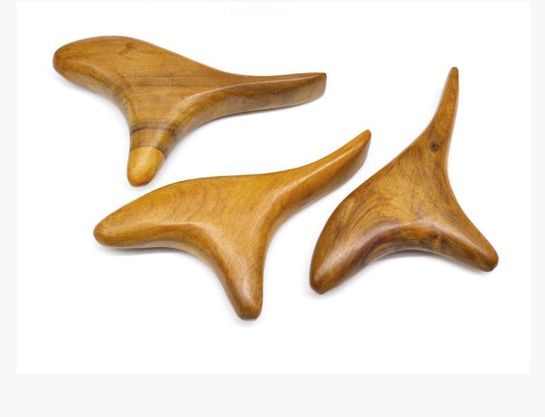 点穴棒木头按摩穴位的工具养生拨筋足底足疗头部经络疏通神器木质y型