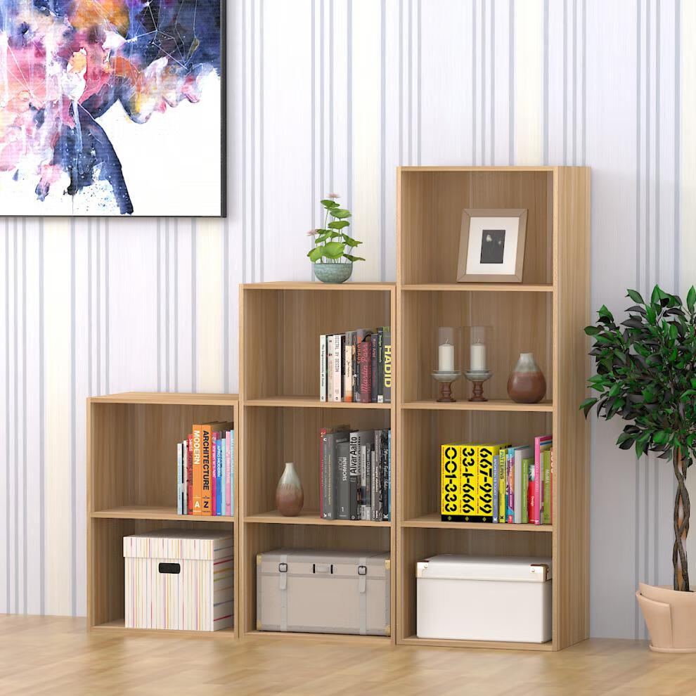 加高落地简易书柜书架木质家用学生柜子储物柜组合收纳置物架定制k