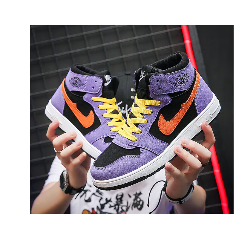 耐克aj大童男鞋青少年透气板鞋2022年夏新款高邦中学生儿童男童同款