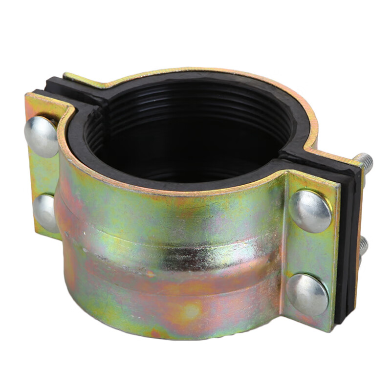 超短钢板哈夫节抢修器pvcpe球墨铸铁管补漏器管夹快速接头抱箍dn150