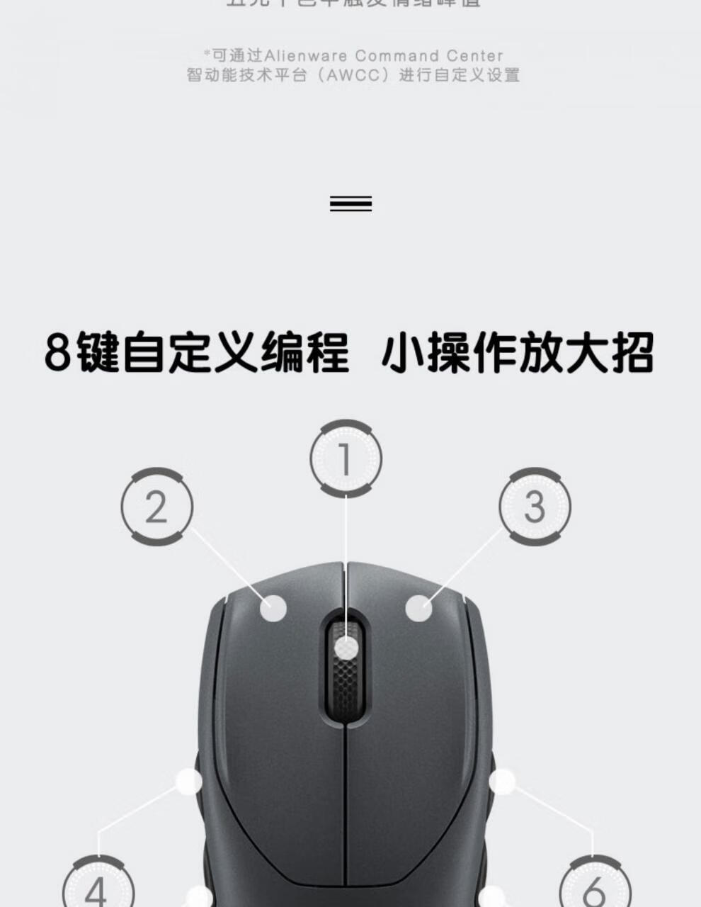 外星人(alienware)aw320m/610m/720m 电竞鼠标外设游戏无线有线双模