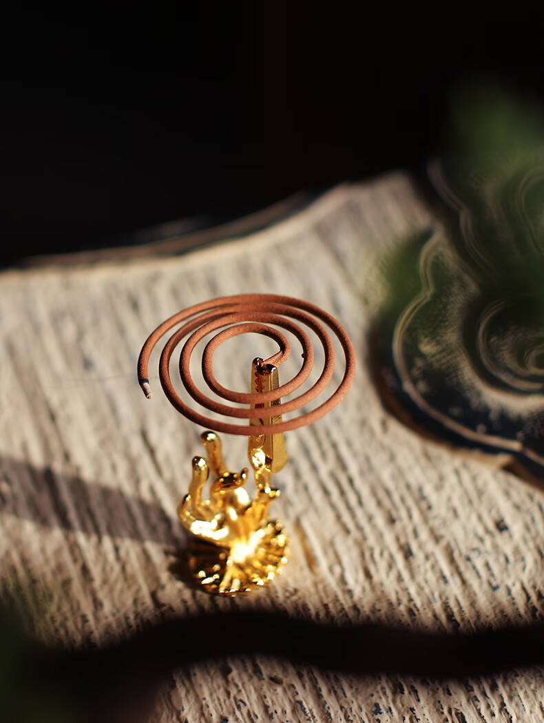 印朴匠创意香盘香托莲花香夹香插檀香座沉香架立香线多用香薰炉点香器