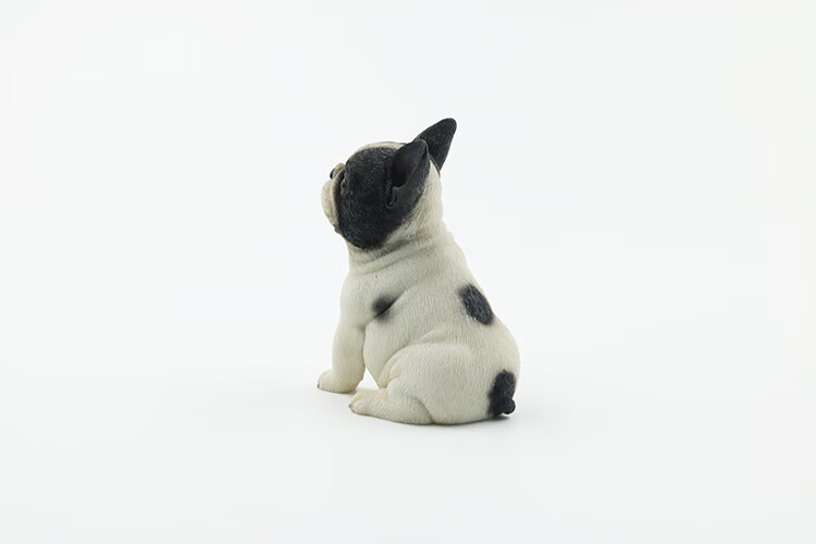 新款法国斗牛犬坐姿小法斗车内摆件仿真动物狗模型法牛模玩嘉智鹤坐姿