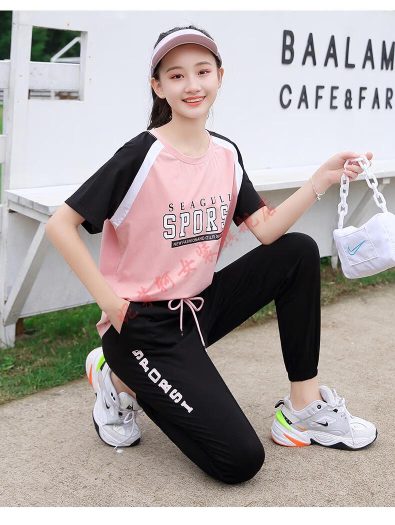 nilaike品牌女装中学生运动套装女短袖少女夏装22新款高初中学生夏季